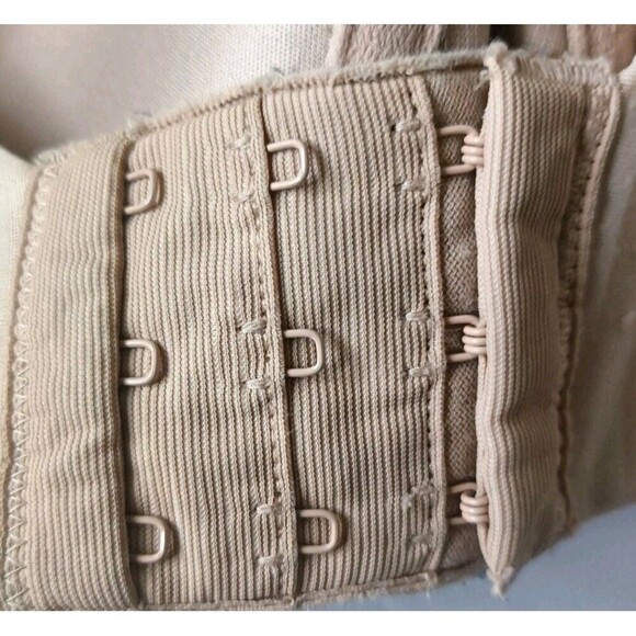 Playtex Perfectly Smooth Bra Size 44DD Beige Satin Stripe Underwire Style 4747 - Picture 6 of 6